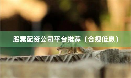 股票配资公司平台推荐（合规低息）